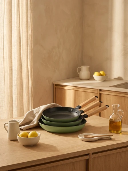 Set De 3 Poêles - Vert