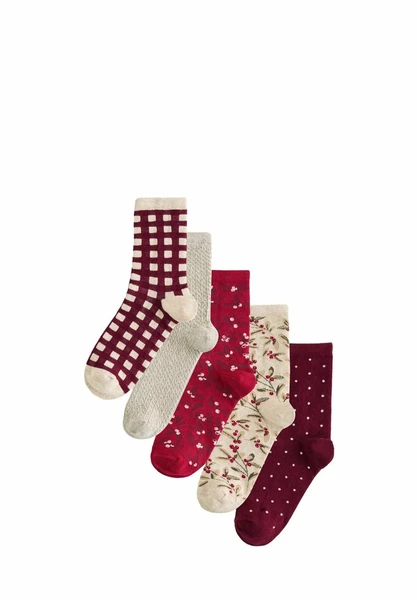 5 PACK - Chaussettes - ditsy christmas berry