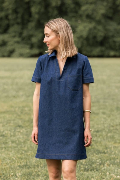 Joli Kit Couture - Robe Ambre jean brut