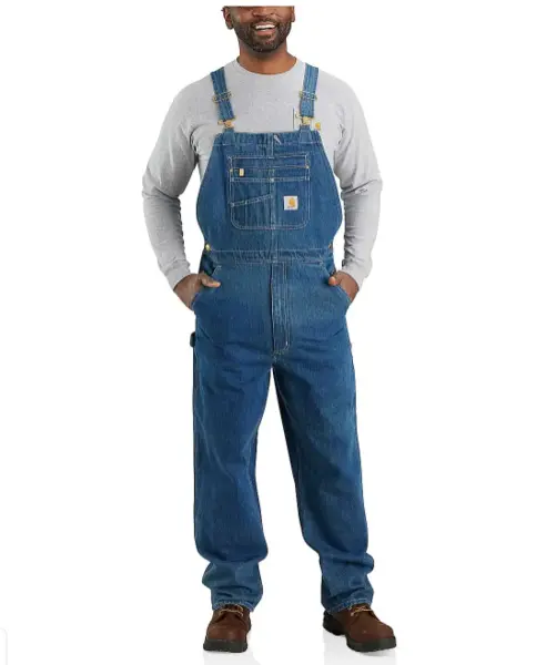 LOOSE FIT DENIM BIB OVERALL