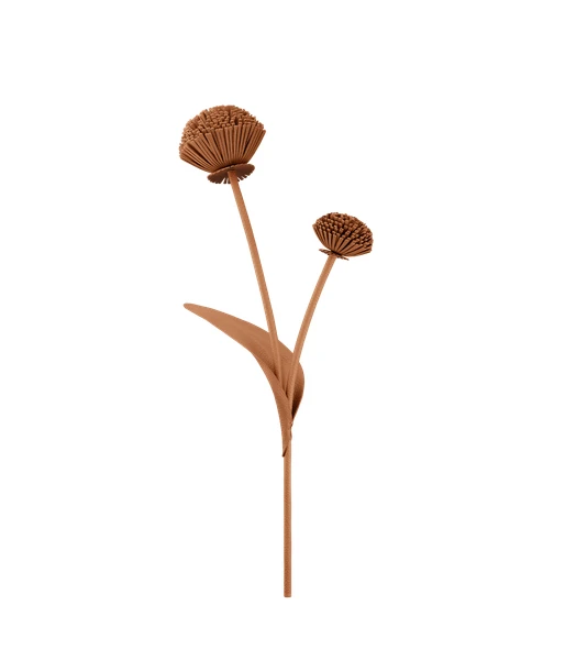 Fleur en cuir