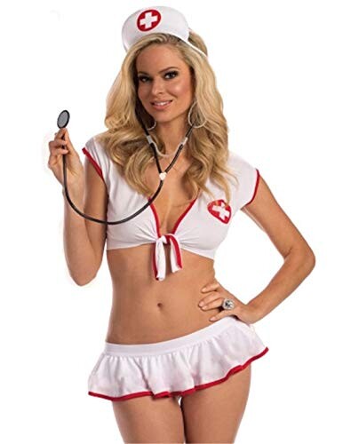 BeeMuse Femme Sexy Schoolgirl Infirmière Tentation Le Jeu de Rôle Cosplay Lingerie Set Babydoll Uniform Costumes Outfit