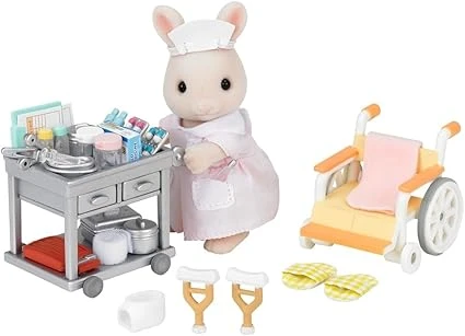 SYLVANIAN FAMILIES - Le Village - L'Infirmière et Accessoires - 5094 - Santé - Mini Poupées Multicolore