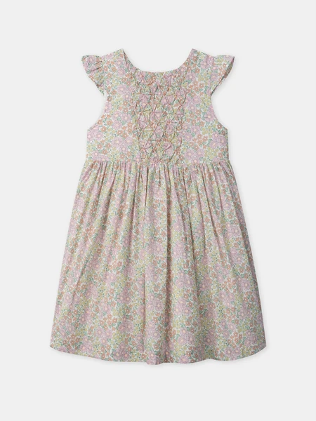 Robe imprimé fleuri à noeud Fille