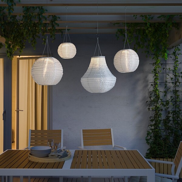 SOLVINDEN Suspension à énergie solaire à LED - extérieur/blanc 35 cm