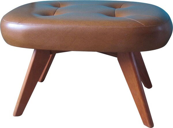 Tabouret, repose-pieds vintage en skai Danemark 1960 - Design Market