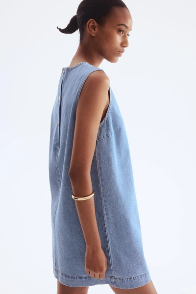 Robe droite en denim