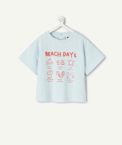 T-shirt bébé garçon bleu imprimé