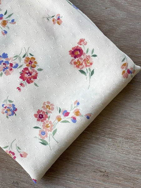 Crêpe plumetis de Viscose - Imprimé Lila