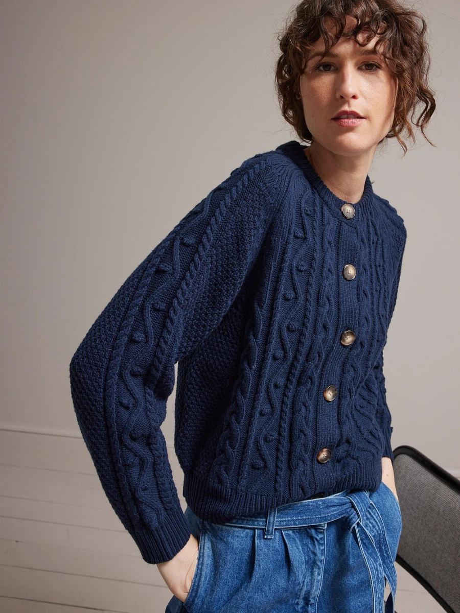 Cardigan boutonné femme - Laine RWS*