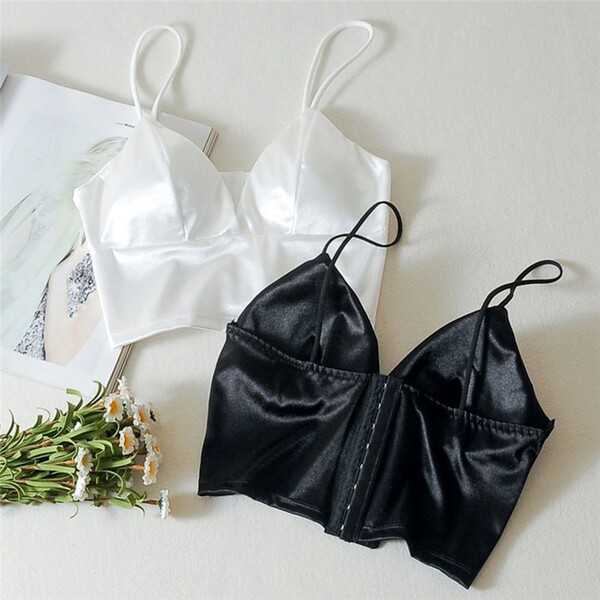 Mode Femmes Dame Décontracté Hauts Tube Poitrine Wrap Bandeau Sous-Vêtements Noir Blanc Enveloppé Poitrine Sangle Poitrine De Sous-Vêtements