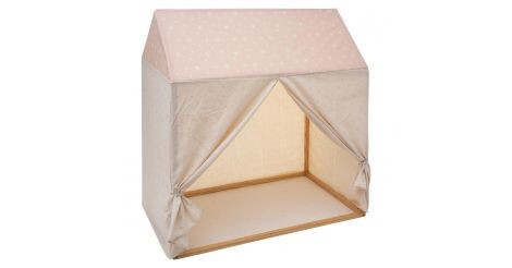 Toile pour Lit Cabane Enfant "Hut" 116x126cm Rose