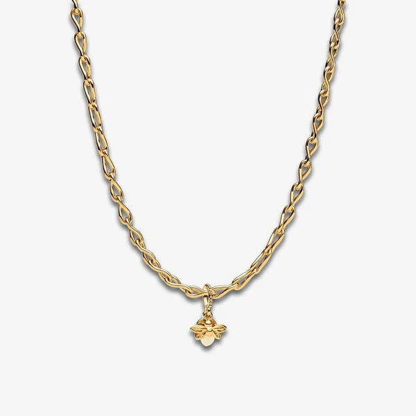 Collier Composé Chaîne Infini & Charm Luciole Phosphorescente
