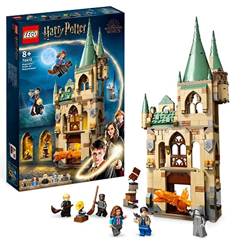 LEGO Harry Potter Poudlard : la Salle sur Demande - Jouet Château Fort avec Figurine Serpent de Feu Modulable - Jeu Construction Les Reliques de la Mort pour Enfants et 76413