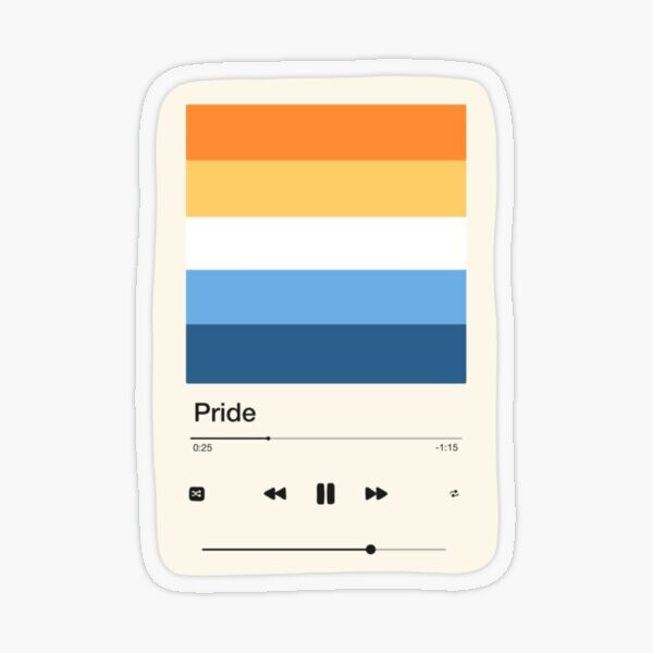 Aroace Pride Music Play Screen | Sticker