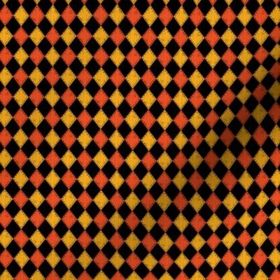 Mini Checkered Diamond Halloween Fabric | Spoonflower