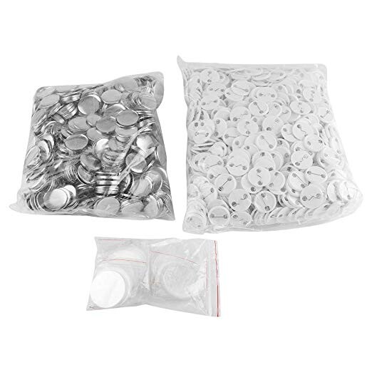 Badge Button DIY Blank Pin Plaque d'immatriculation Bouton Pièces Consommables pour Button Maker 2000 x 25 mm 1000 x 32 mm 1000 x 58 mm 1000 x 32mm: Amazon.fr: Fournitures de bureau