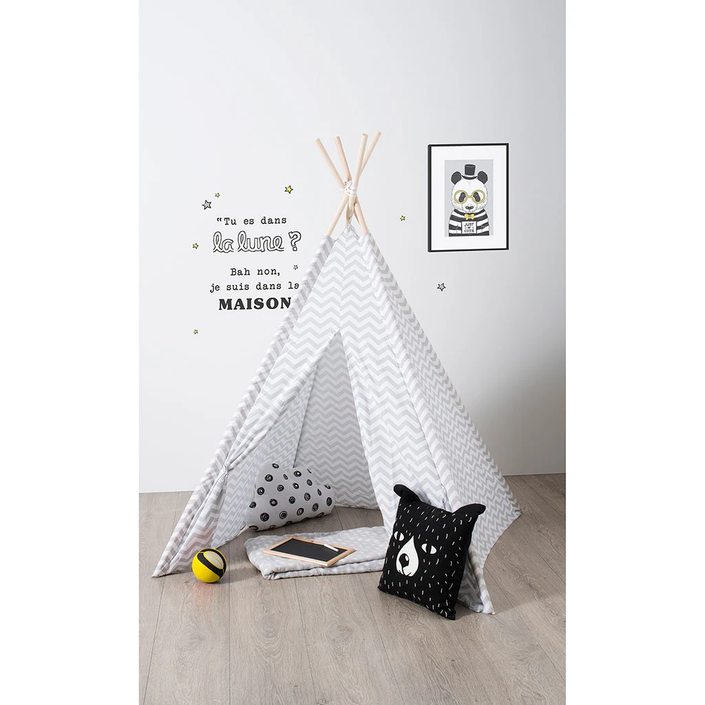 Tipi enfant gris 120x160x120cm - Centrakor
