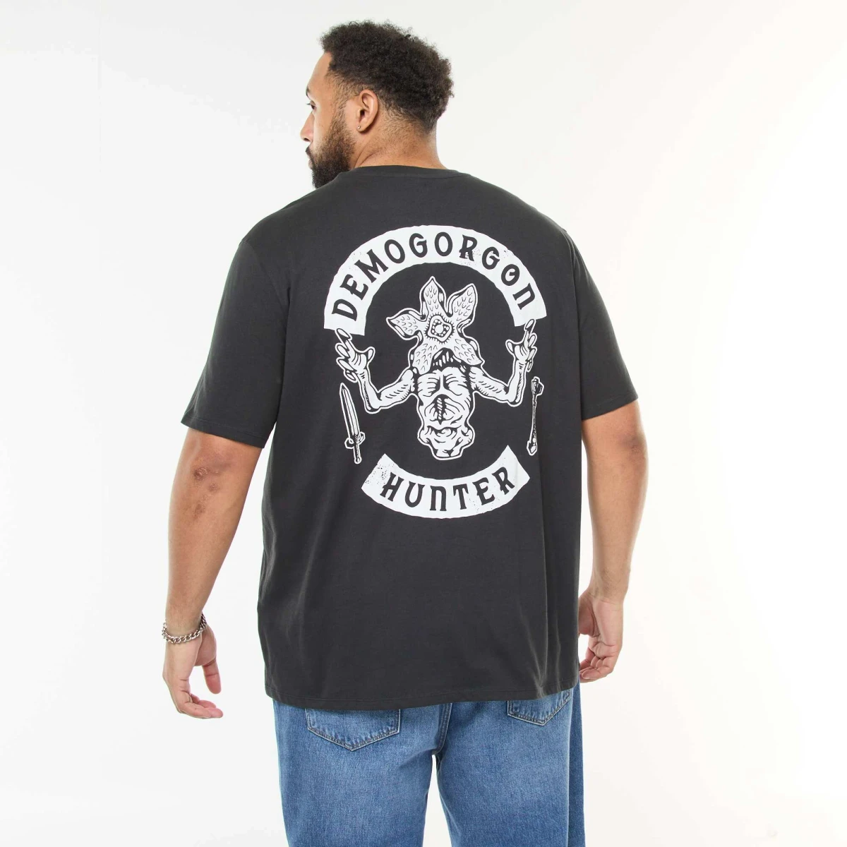 Tee-shirt manches courtes 'Stranger Things ' - Noir