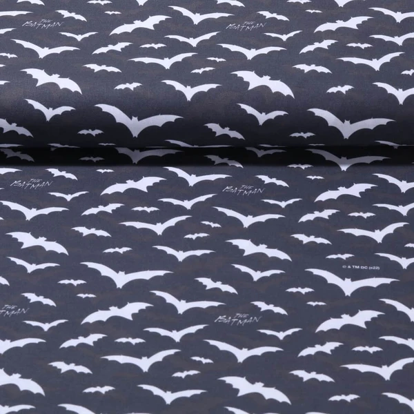 Popeline de coton - The Batman Bleu nuit