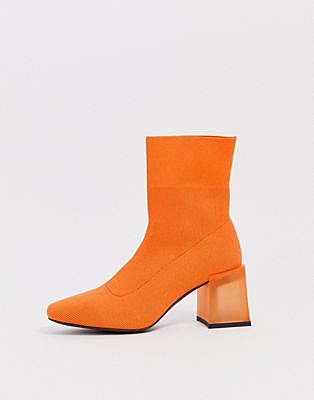 ASOS DESIGN - Reality Flyknit - Bottines - Orange | ASOS