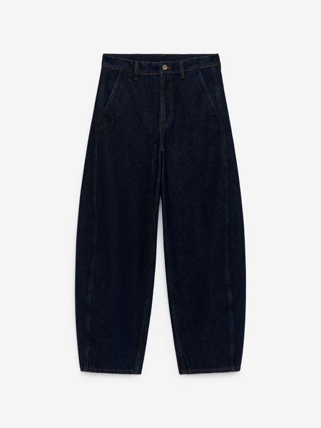 Jean à jambe barrel – Bleu foncé – Femme – ARKET FR
