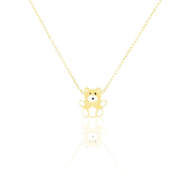 Collier Mae Ourson Or Jaune
