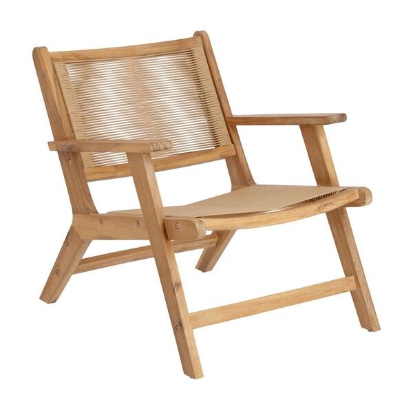 Fauteuil Geralda en bois d’acacia avec finition naturelle FSC 100%