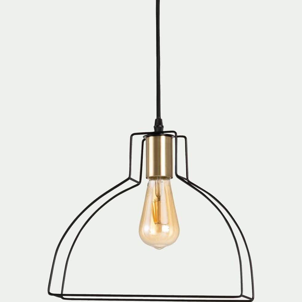  Suspension en métal noir et or D33xl10,5cm 