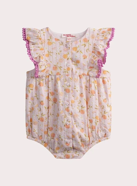 Barboteuse agrumes pour bébé fille
