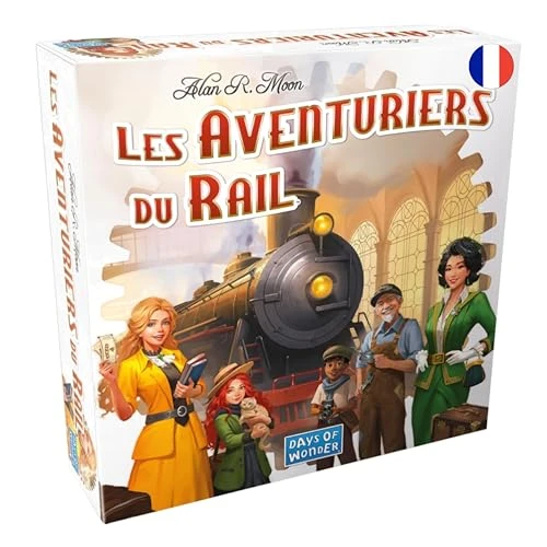Asmodee - Les AVENTURIERS du Rail : Etats-Unis - Jeu de Base - Jeu de Société et Stratégie pour Enfants dès 8 Ans - As d'or - 2 à 5 Joueurs - en français - Days of Wonder