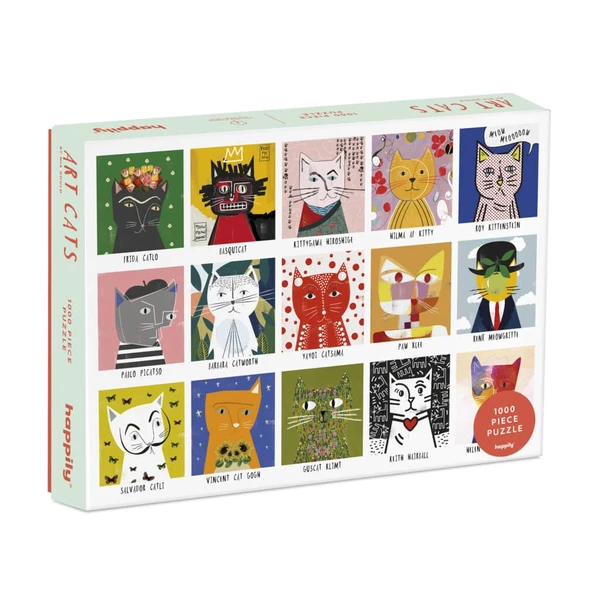 Puzzle Art Cats - 1000 pièces - Happily - Trevell