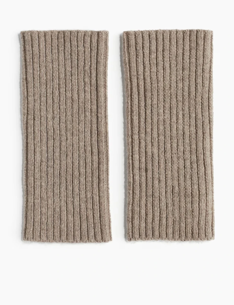 Chauffe-poignets en maille côtelée