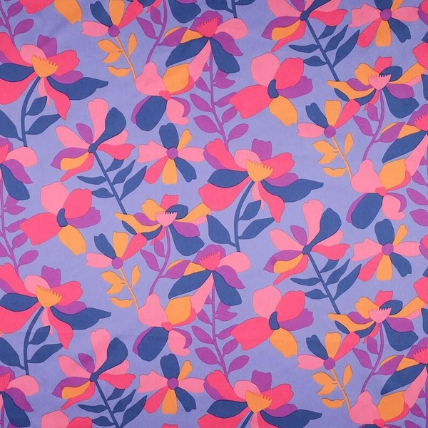 Satin de coton Cloverdale – lilas bleu/lilas rouge - Idéal pour Chemisiers