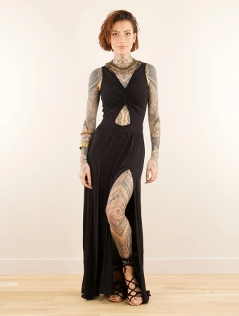 Robe longue noire