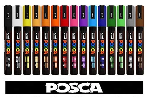 POSCA 15 Couleurs Assorties Professional Set.