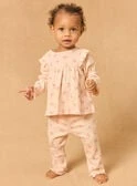 Pyjama en maille ajourée et imprimée