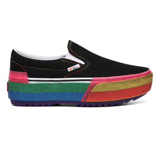 Chaussures Glitter Classic Slip-On Stacked | Noir | Vans (40,5)