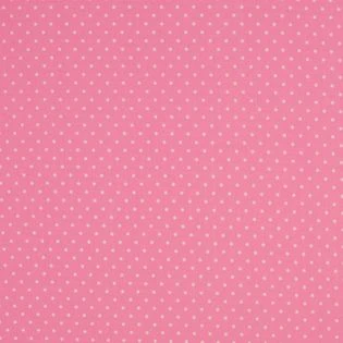 Tissus coton petits pois - Rose et blanc | Rascol