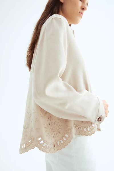 Veste-chemise en lin mélangé