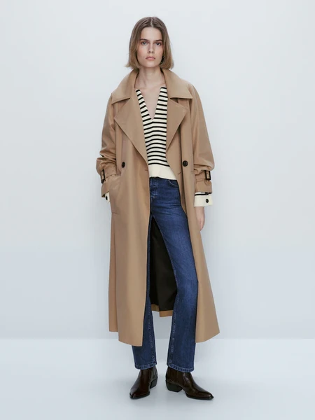 Trench fluide avec ceinture