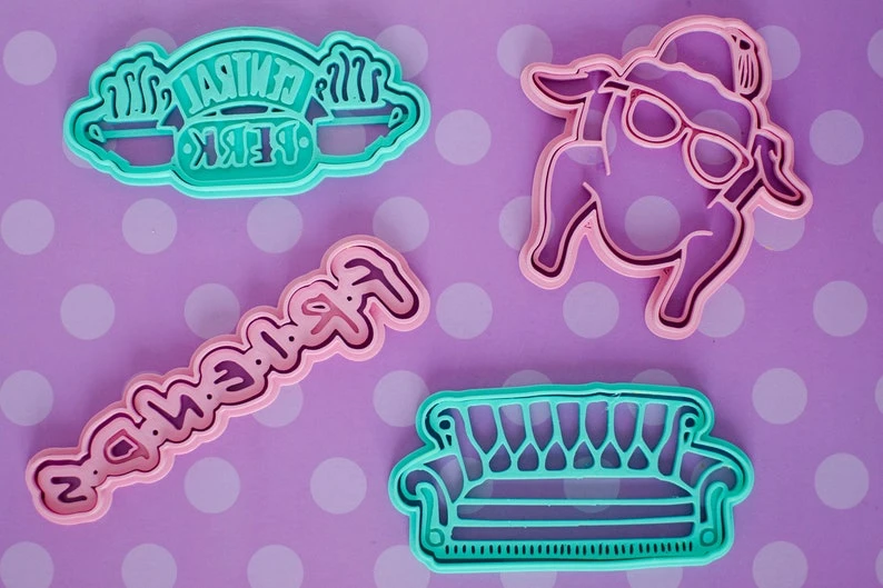 Cookie cutter Friends TV show, F.r.i.e.n.d.s, Turkey, rachel, Monica, chandler, ross, central perk, birthday, fan