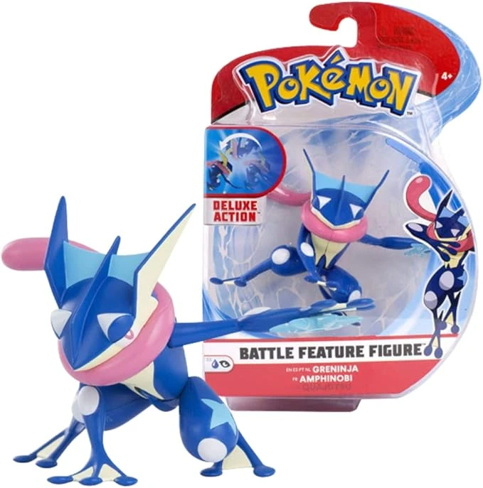 Pokemon Figurine Greninja Quajutsu - 10 cm Figurine de Combat - Nouvelle Vague 2022 - Licence Officielle