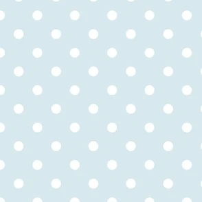 Light Light Blue With White Polka Dots - Fabric | Spoonflower