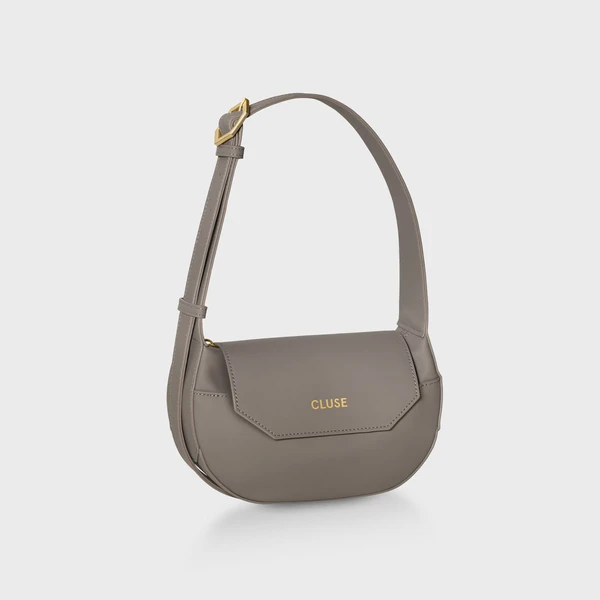 Sacroisé Petite Crossbody, Dark Grey, Gold Colour
