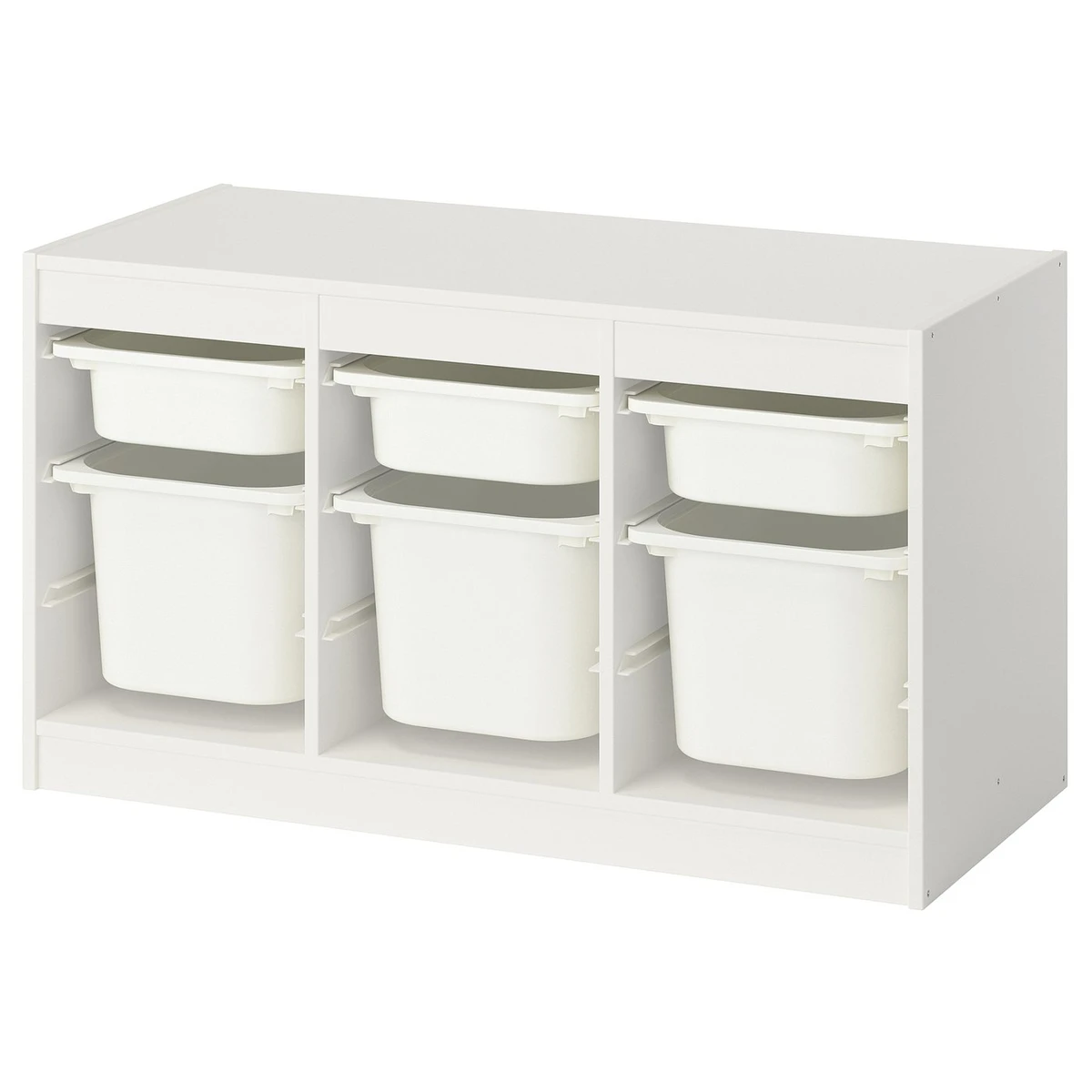 TROFAST Combinaison structure + bacs - blanc/blanc 99x44x56 cm