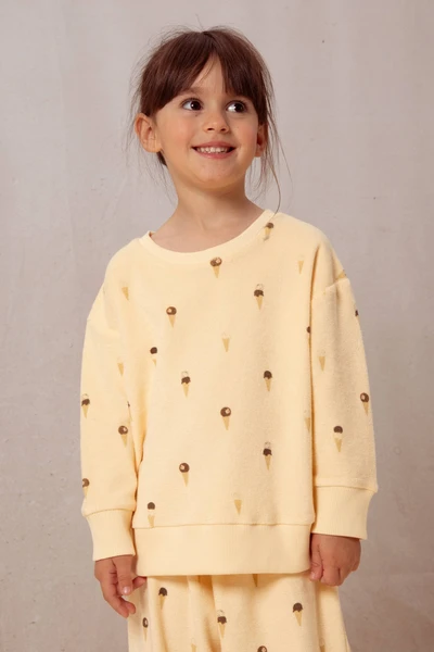 Sweat-Shirt Bart Imprimé Glaces Bébé & Enfant de 3 Mois À 10 Ans 100% Coton Biologique