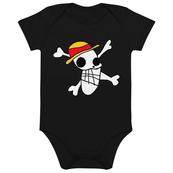 Luffy’s Flag Drawing Organic cotton baby bodysuit - One Piece Universe - The Best Store for One Piece Merchandise