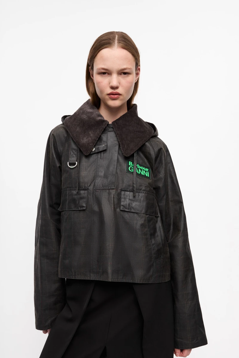 Anorak GANNI x Barbour Tartan Waxed