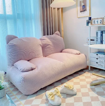 INS-Canapé inclinable en coton et lin avec sac angibean, siège de sol, tatami de chambre et de balcon, confortable, petit canapé paresseux, chaise de loisirs